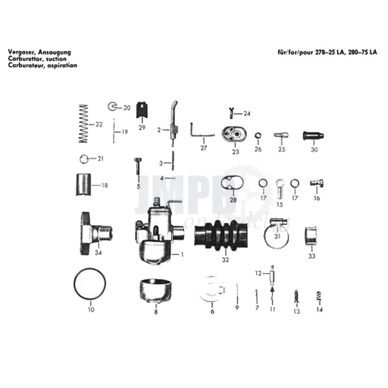 じゅり Exploded view | Carburateur Zundapp 517