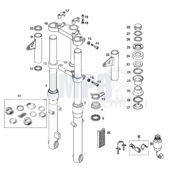 Voorvork Tomos Flexer v.a 2007