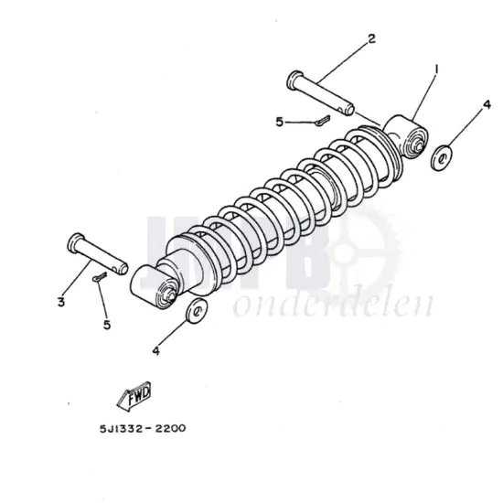 Achterschokbreker Yamaha DT50MX