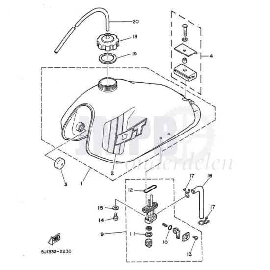 Benzinetank Yamaha DT50MX