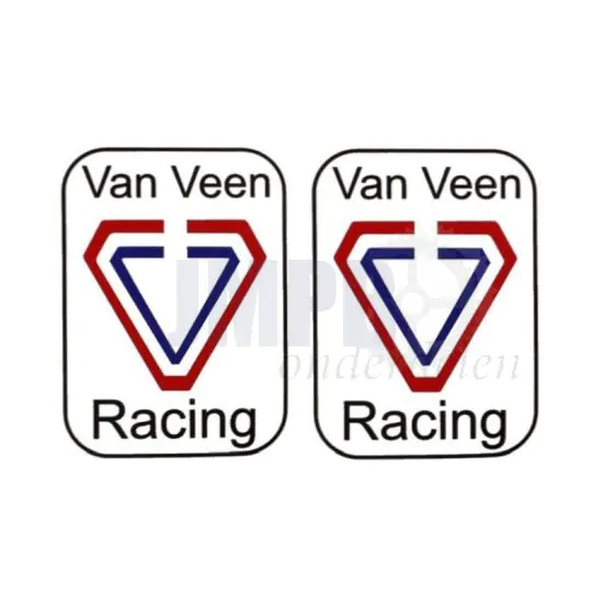 Stickerset Van Veen Racing Rechthoek