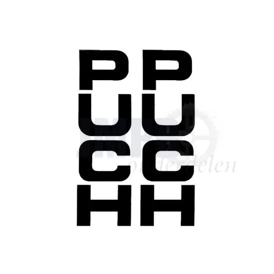 Stickerset Voorvork Puch Maxi Zwart 26X94MM