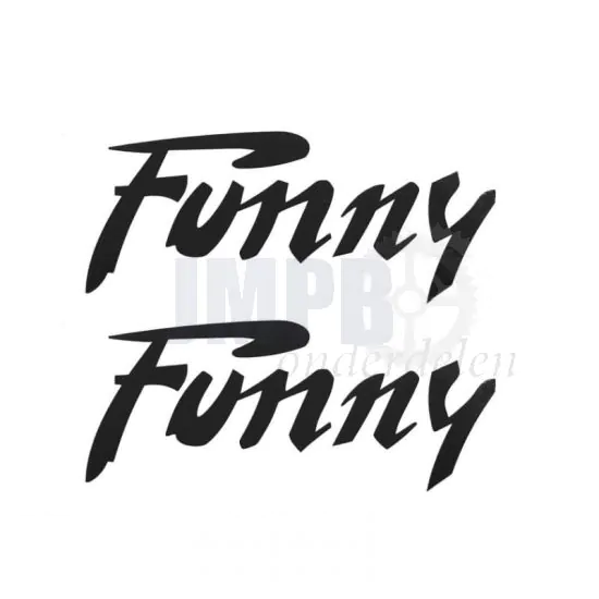 Stickerset Citta Funny Zwart 115X45MM
