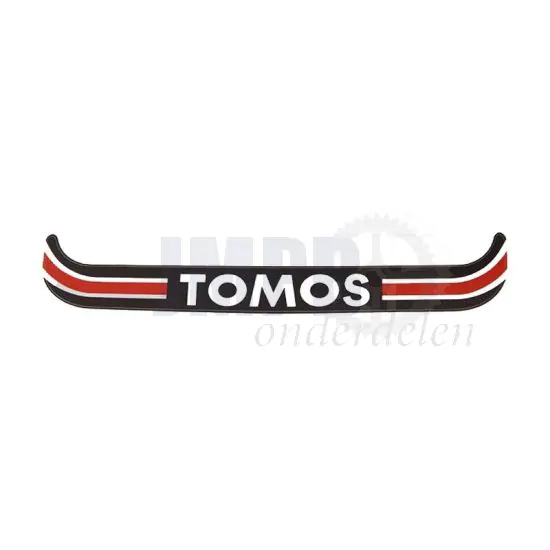 Sticker Plaathouder Breed Tomos Zwart/Rood