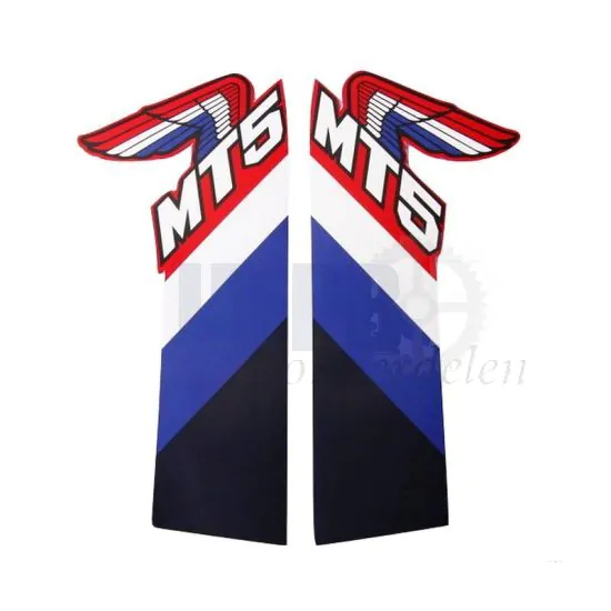 Stickerset Tank Honda MT5 1987 Zwart/Blauw/Wit
