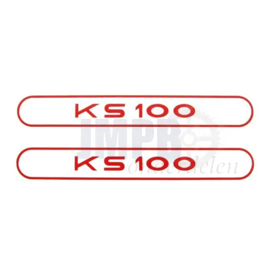 Stickerset Tank Zundapp KS100 Rood
