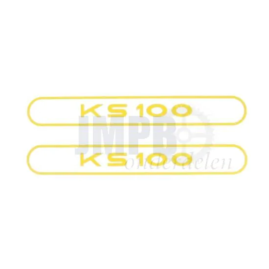 Stickerset Tank Zundapp KS100 Geel