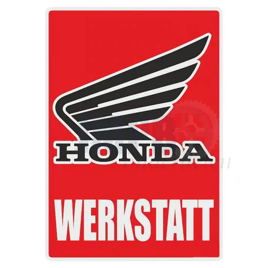 Werkstatt Sticker Honda Duits