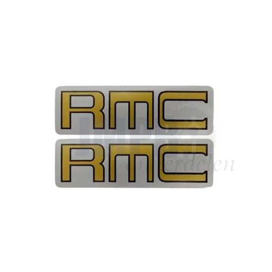 Stickerset Kreidler RMC Goud/Groen op Grijs 25X78MM