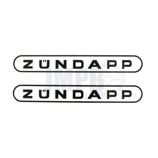 Stickerset Tank Zundapp Woord Zwart