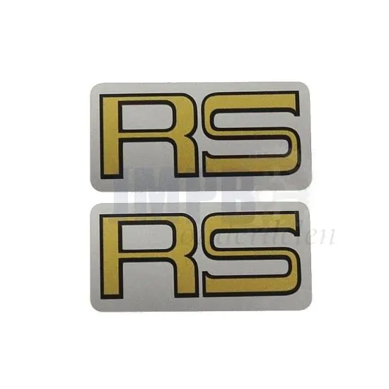 Stickerset Kreidler RS Goud op Zilver 25X49MM