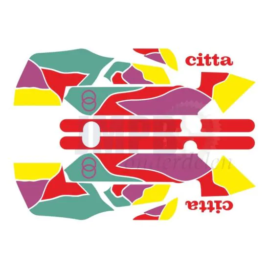 Stickerset Gilera Citta Funny Rood