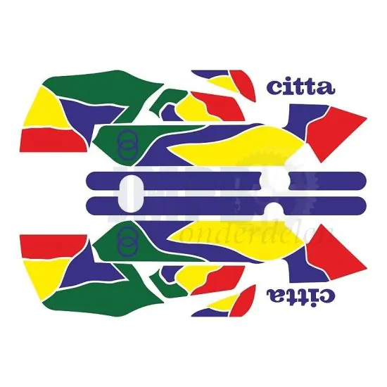 Stickerset Gilera Citta Funny Paars