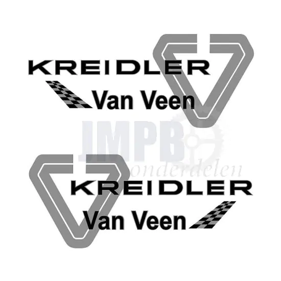 Stickerset Kreidler van Veen Zilver Omlijnd