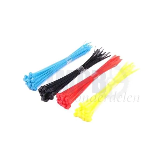 Assortimentset Kabelbinders Kleur 15CM - 100 Stuks