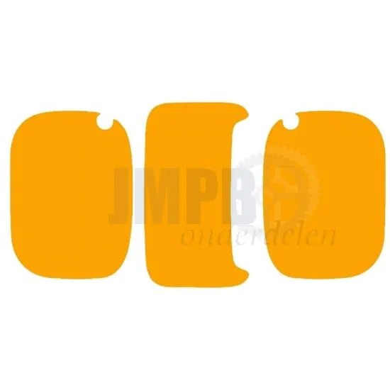Set Zijkap/Koplampspoiler Stickers Geel Honda MTX-SH
