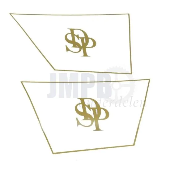 Zijkapstickers Goud SDP Puch Monza