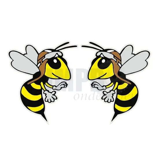 Stickerset Vespa Happy Wasp 40X50MM