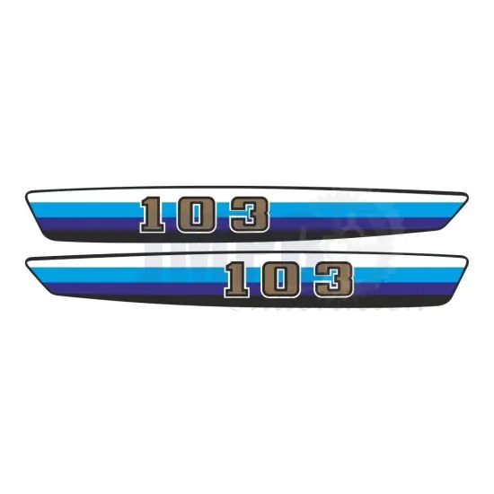 Tankstickerset Peugeot 103 Wit/Blauw/Zwart
