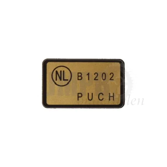 Goedkeuringsstickers Puch Goud
