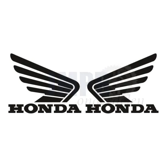 Stickerset Honda Wings Zwart 105X85MM