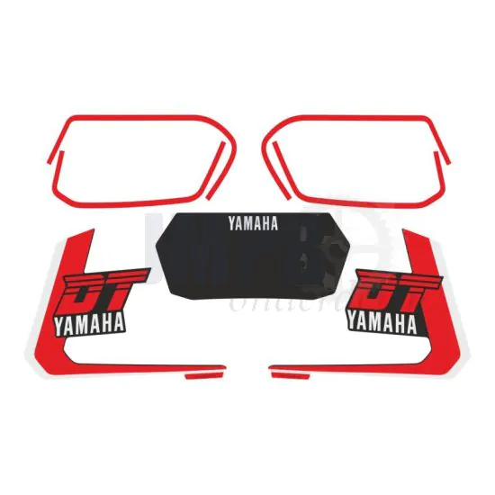 Stickerset Yamaha DT Wit/Rood/Zwart