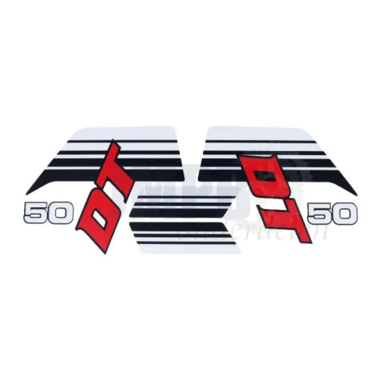 Stickerset Yamaha DT50 Rood/Zwart/Wit 1981