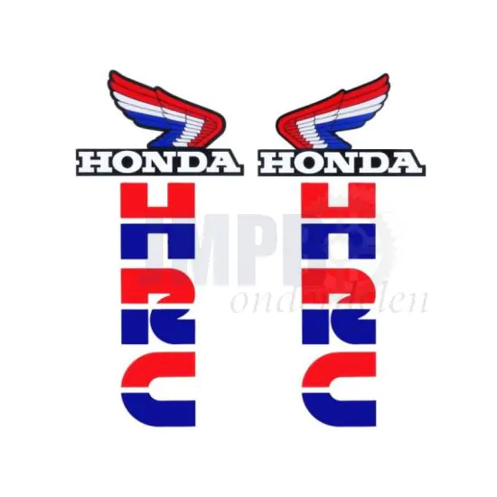 Stickerset Honda HRC Rood/Blauw 168X80MM