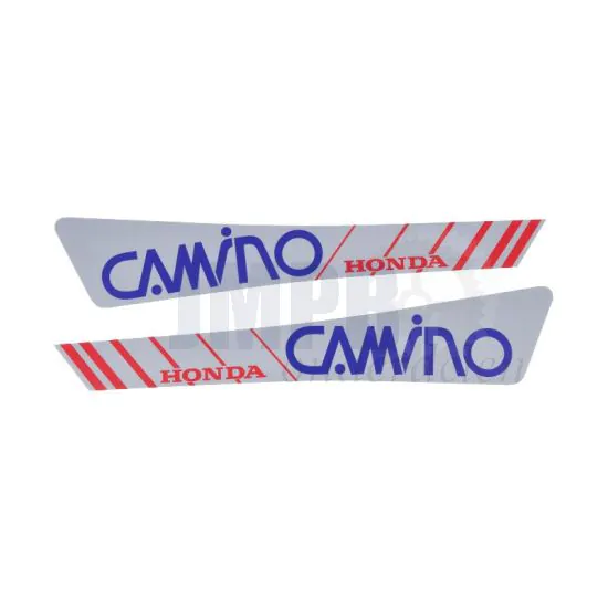 Stickerset Tank Honda Camino Blauw/Grijs/Rood