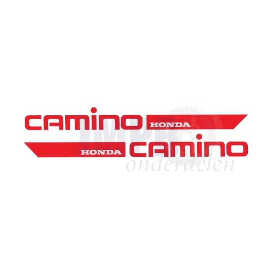 Stickerset Transfer Honda Camino Rood