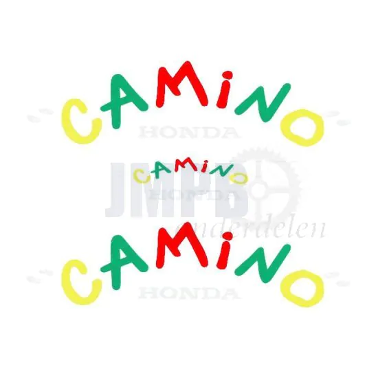 Stickerset Honda Camino Funny Multi - Zwart Tank 