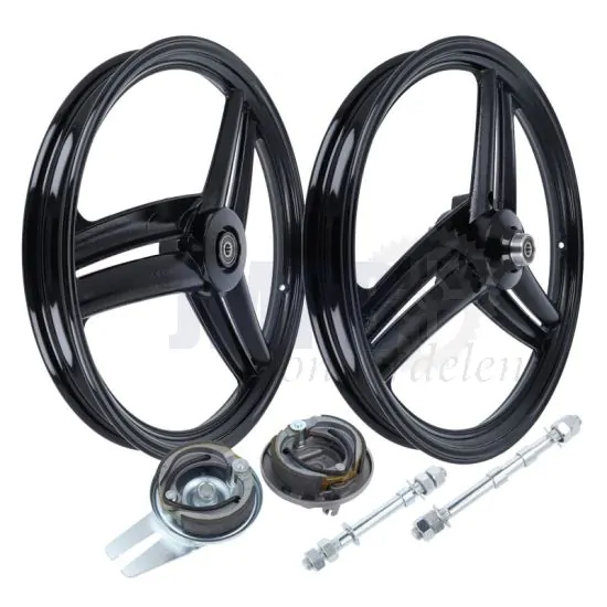 17 Inch Velgenset Zwart Model als Grimeca 