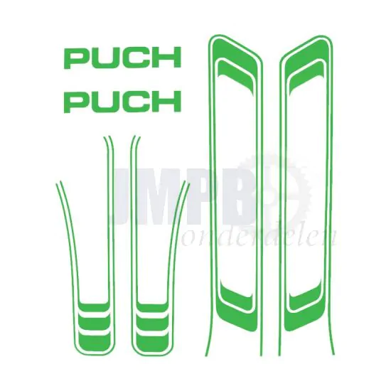Stickerset Puch Maxi Lijnen Groen