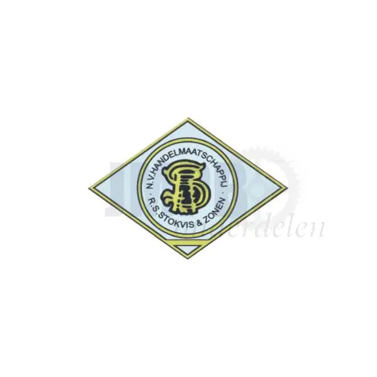 Sticker Achterspatbord "Stokvis en Zonen" 55X38MM