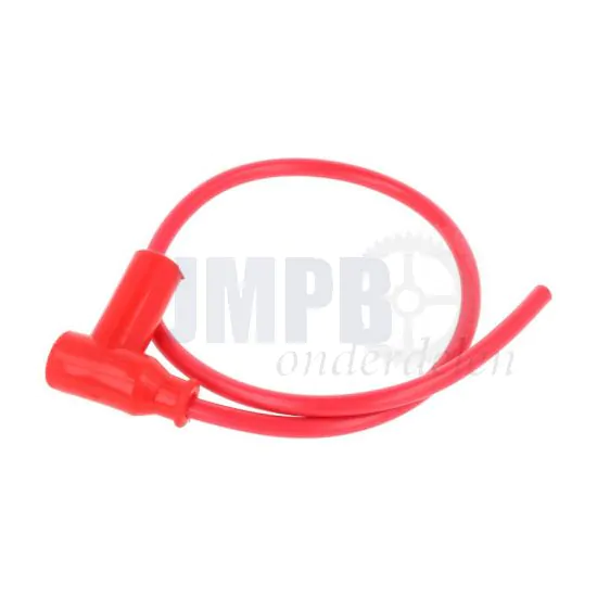 Bougiekabel + Dop 50CM Rood/Rood