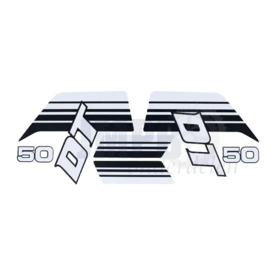 Stickerset Yamaha DT50 Zwart/Wit 1983