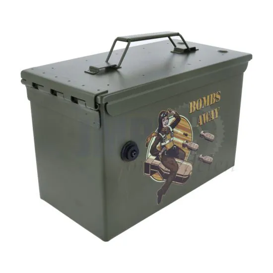 Ammo Box .50 Cal Metaal "Bombs Away"