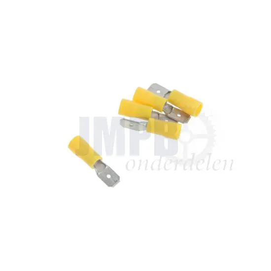 Vlakstekkertong Geel 6.3MM