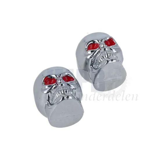 Ventieldopset Model Doodshoofd Chroom