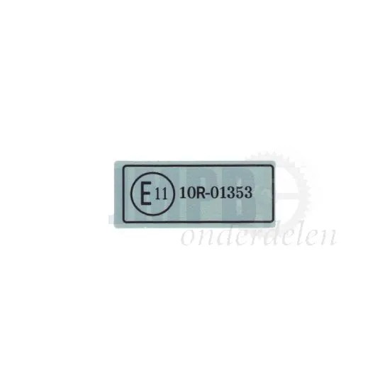 Sticker Goedkeuring Honda MB Chroom