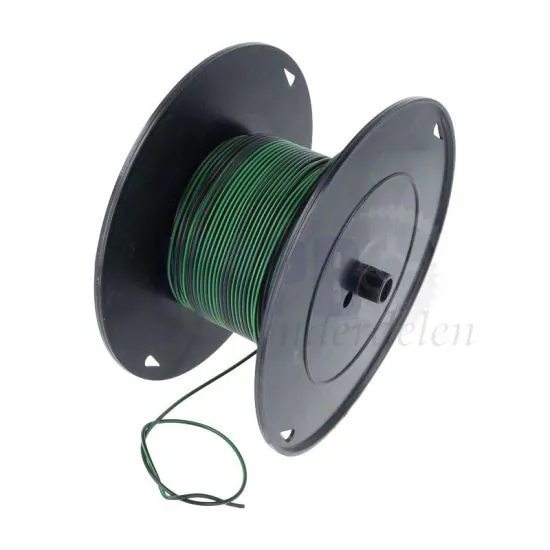 Electrisch Draad 1.0MM² Groen/Zwart Per Meter