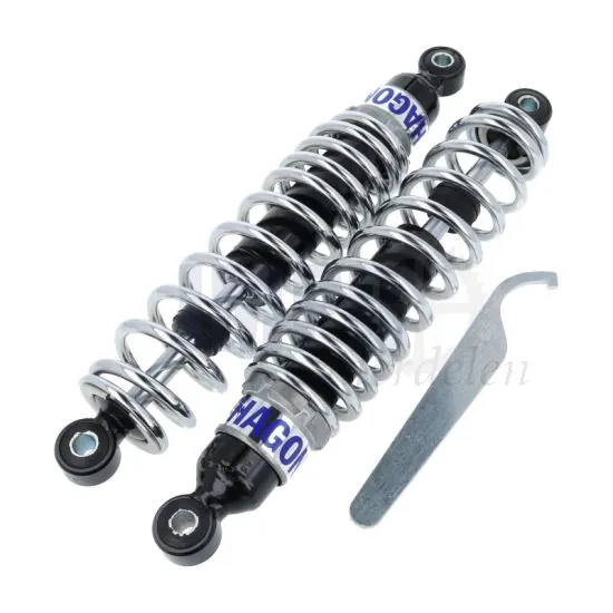 Schokbrekerset Breed Puch Chroom Hagon 300MM