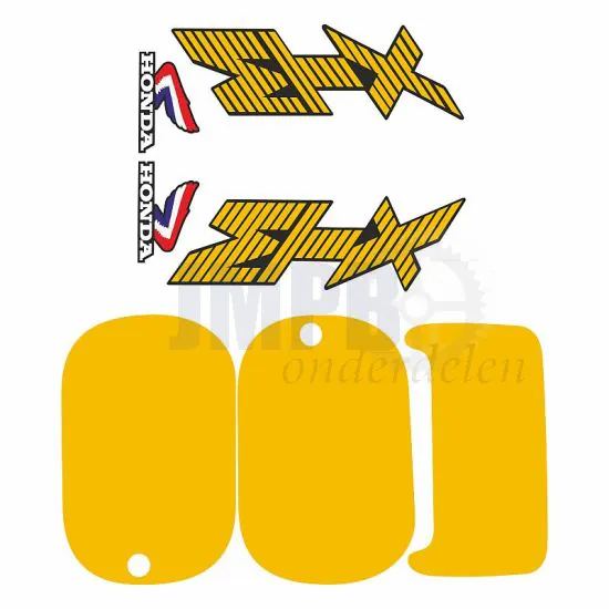 Stickerset Geel Honda MTX80R2 /125/200