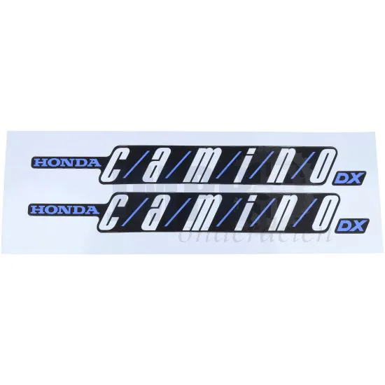 Tankstickerset Honda Camino DX Blauw/Zwart/Wit
