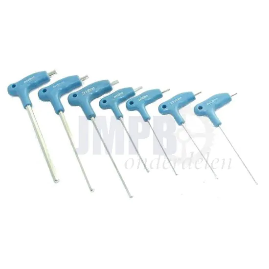 Inbussleutelset 7 Delig Blauw