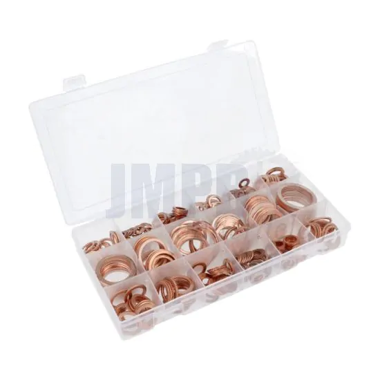 Assortimentset Koperringen Din 7603A - 350 Delig