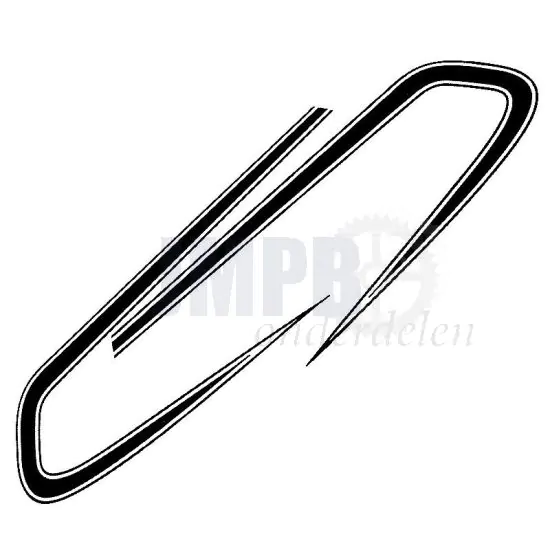 Tankstickerset Hanenkam Zwart Yamaha FS1 378