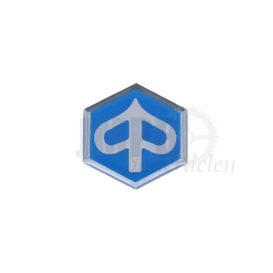 3D Sticker Piaggio Embleem Zeshoek 32X38MM