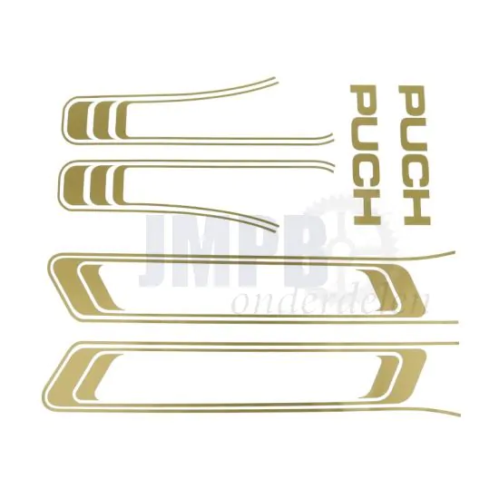 Stickerset Puch Maxi Lijnen Goud