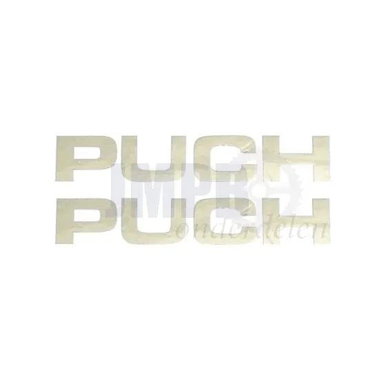 Sticker Puch 118X22MM Chroom per 2 Stuks